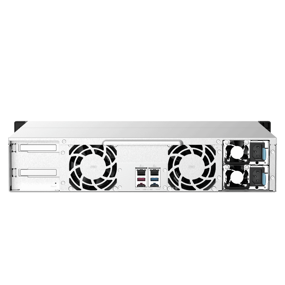 QNAP TS-1273AU-RP-8G NAS Back View (I/O ports)