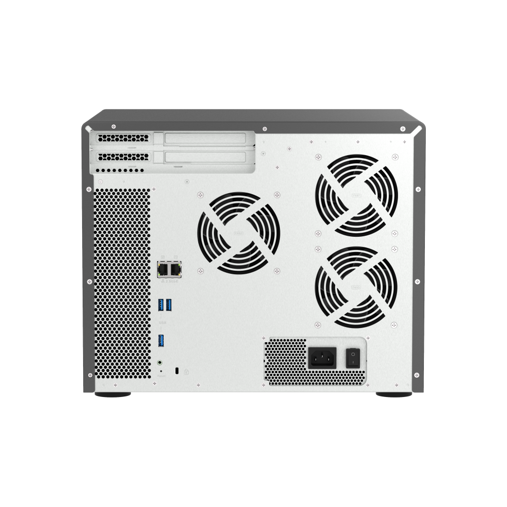 QNAP TS-1655-8G NAS Back View (I/O ports)