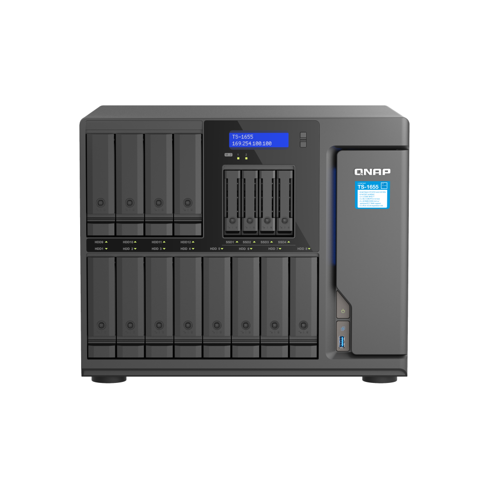 QNAP TS-1655-8G NAS Side View 3