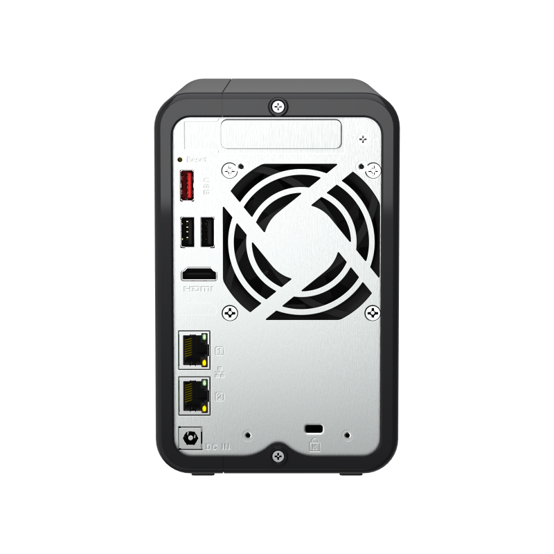 QNAP TS-264-8G NAS Back View (I/O ports)