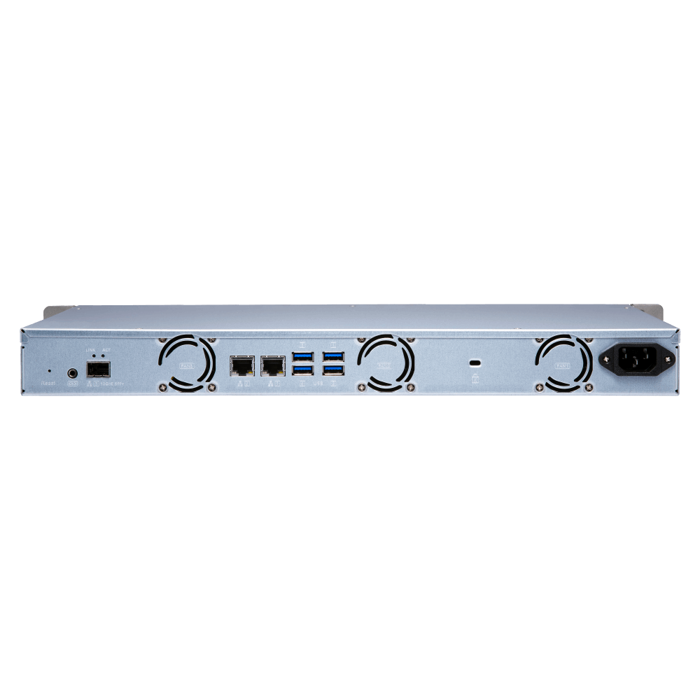 QNAP TS-431XeU-8G NAS Back View (I/O ports)