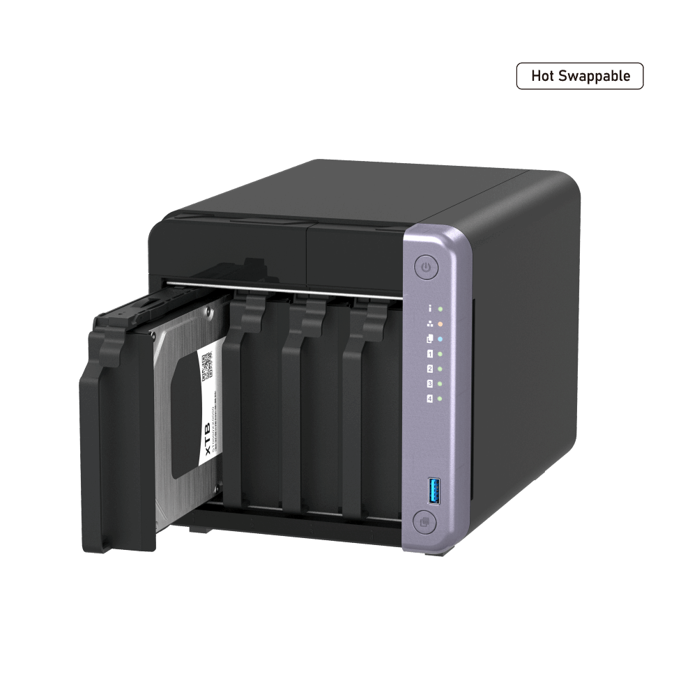 QNAP TS-432X-4G NAS Side View 5