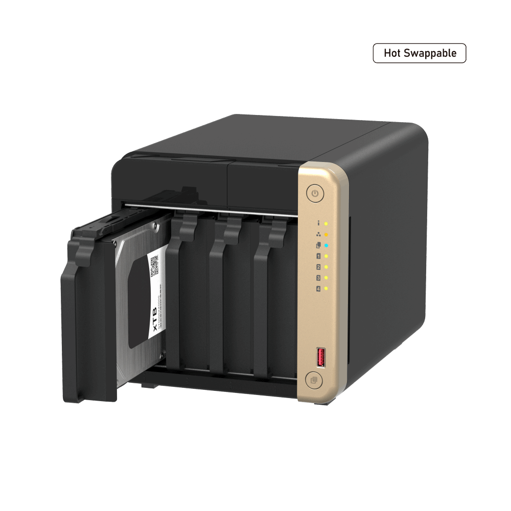 QNAP TS-464-4G NAS Side View 5