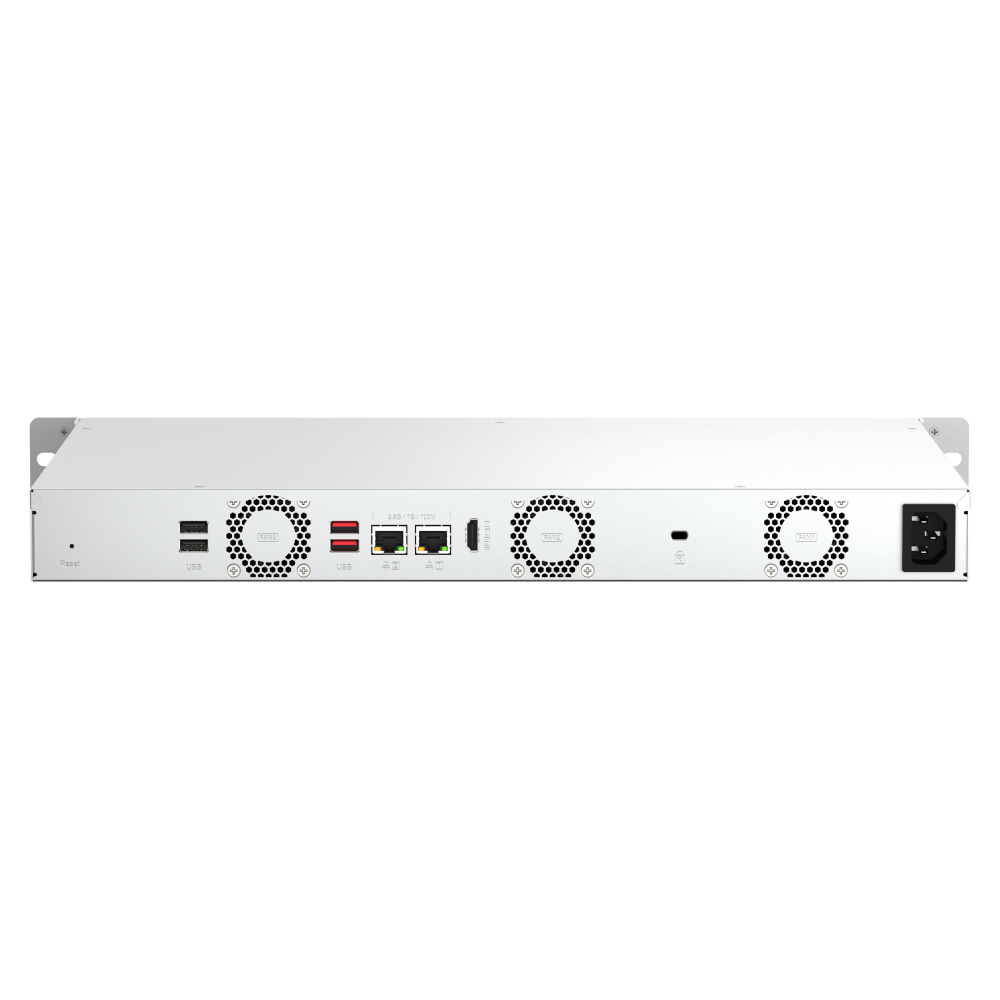 QNAP TS-464eU-4G NAS Back View (I/O ports)