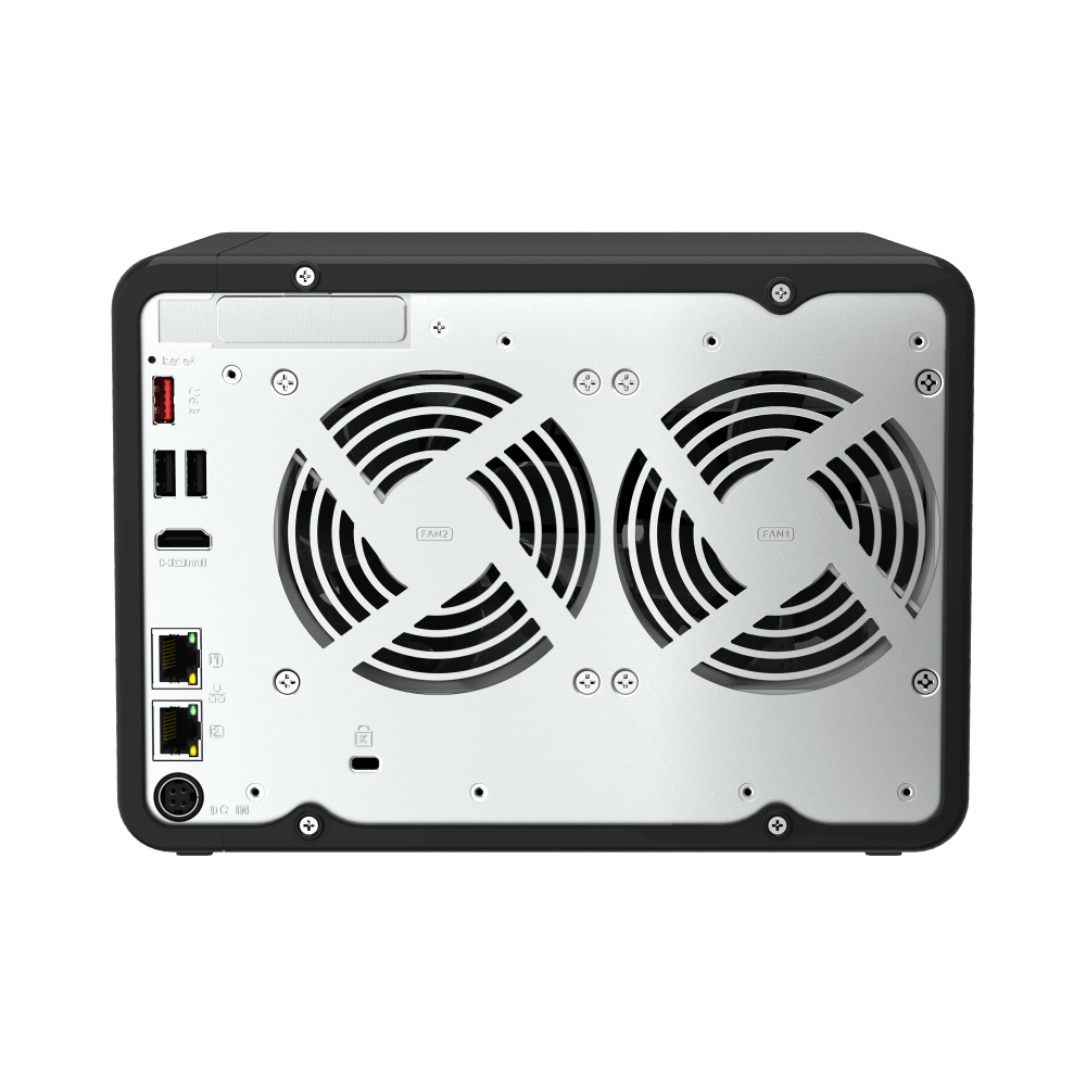QNAP TS-664-8G NAS Back View (I/O ports)