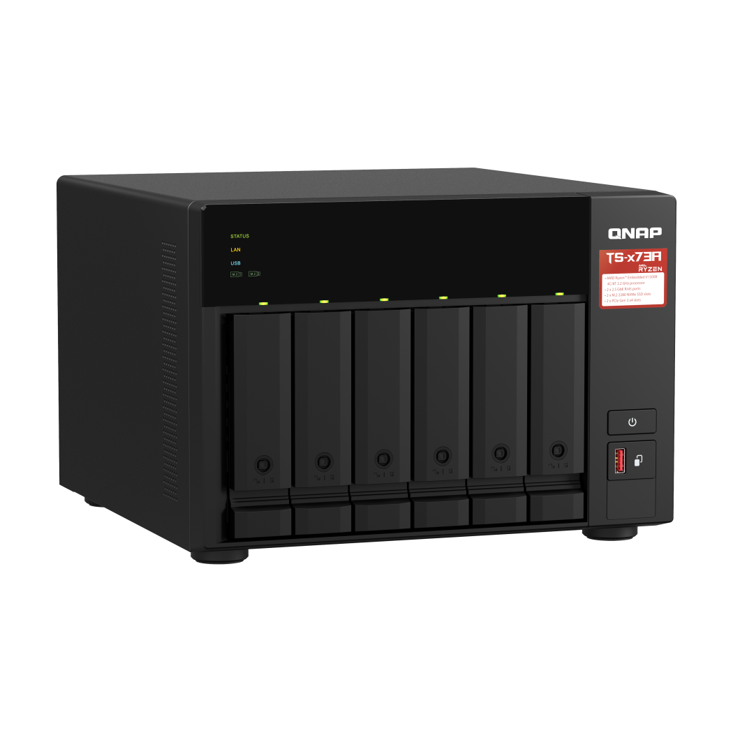 QNAP TS-673A-8G NAS Side View 4