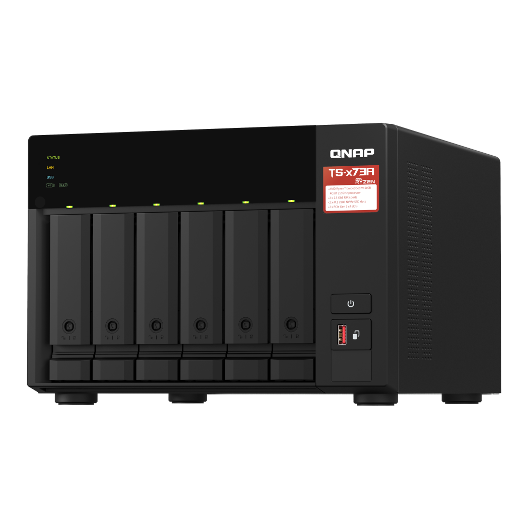 QNAP TS-673A-8G NAS Front View