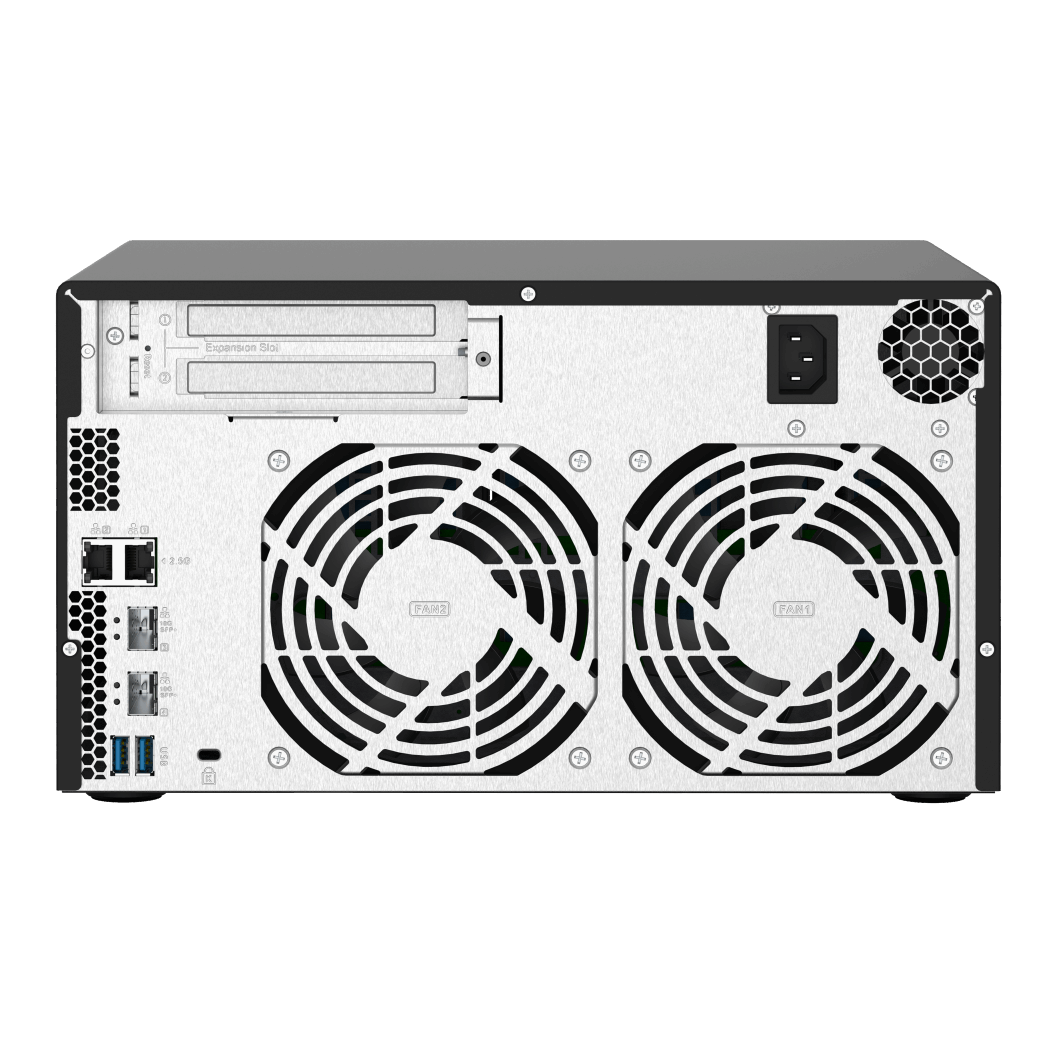 QNAP TS-832PX-4G NAS Back View (I/O ports)