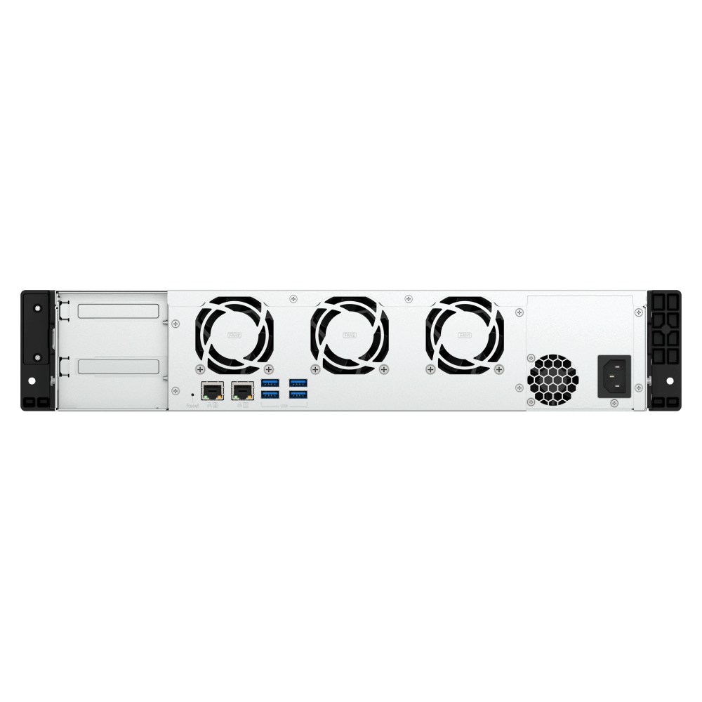 QNAP TS-855EU-8G NAS Back View (I/O ports)