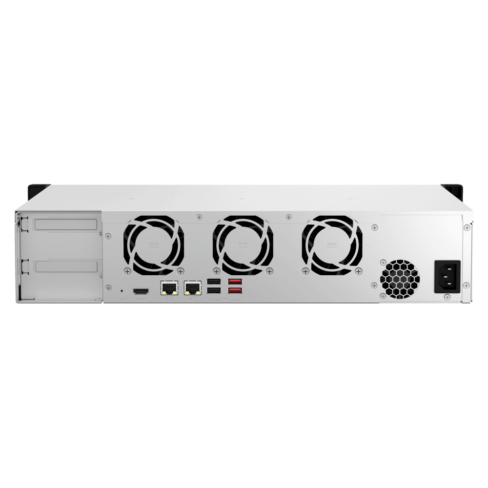 QNAP TS-864eU-4G NAS Back View (I/O ports)