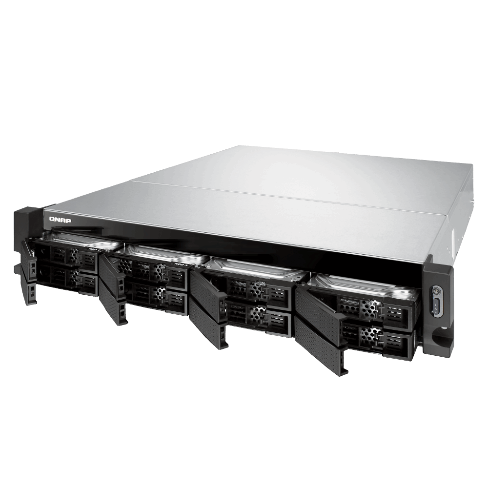QNAP TS-877XU-RP-3600-8G NAS Side View 4