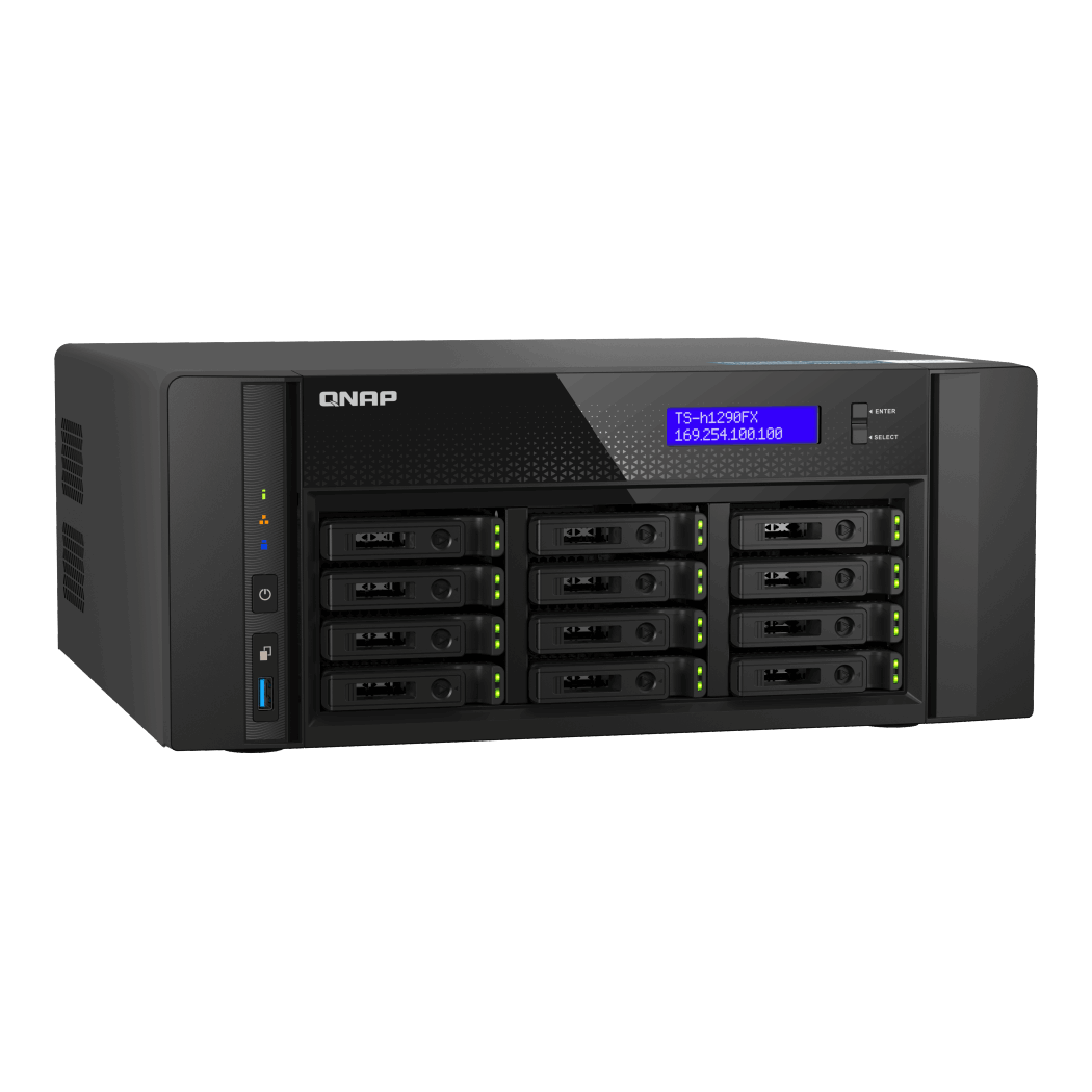 QNAP TS-h1290FX-7302P-128G NAS Side View 4