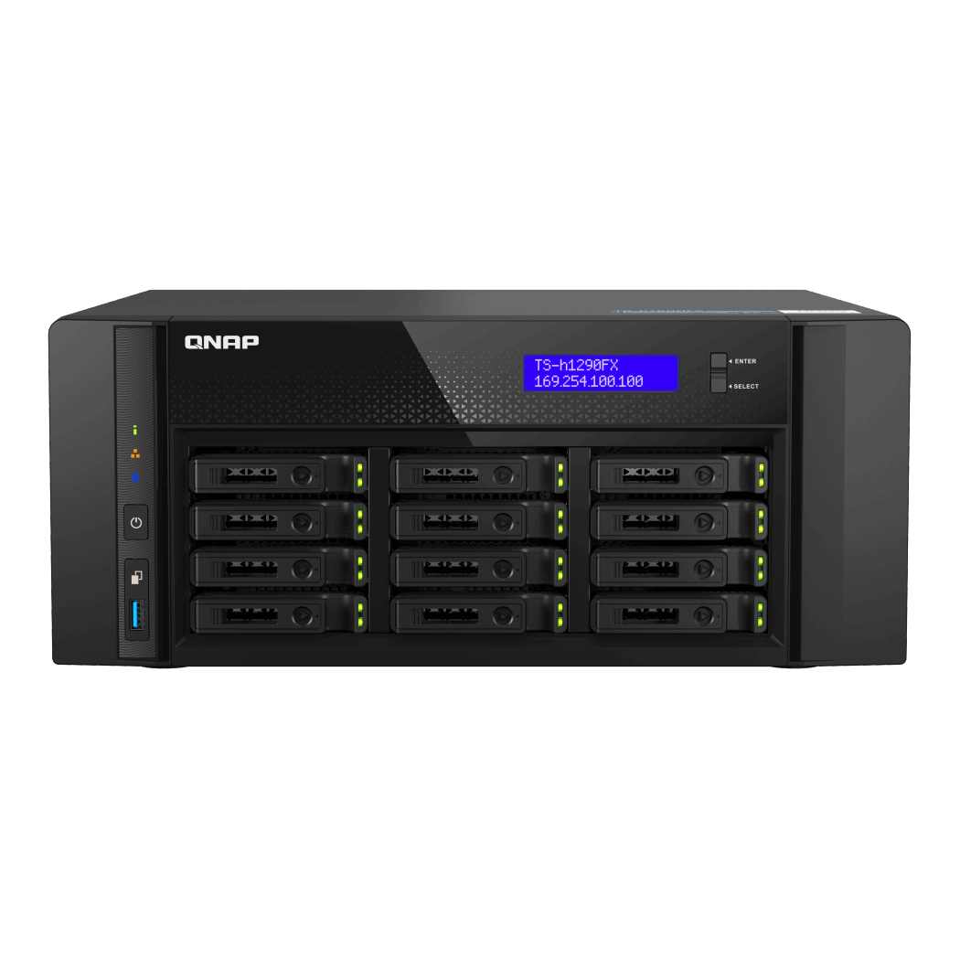 QNAP TS-h1290FX-7302P-256G NAS Side View 3