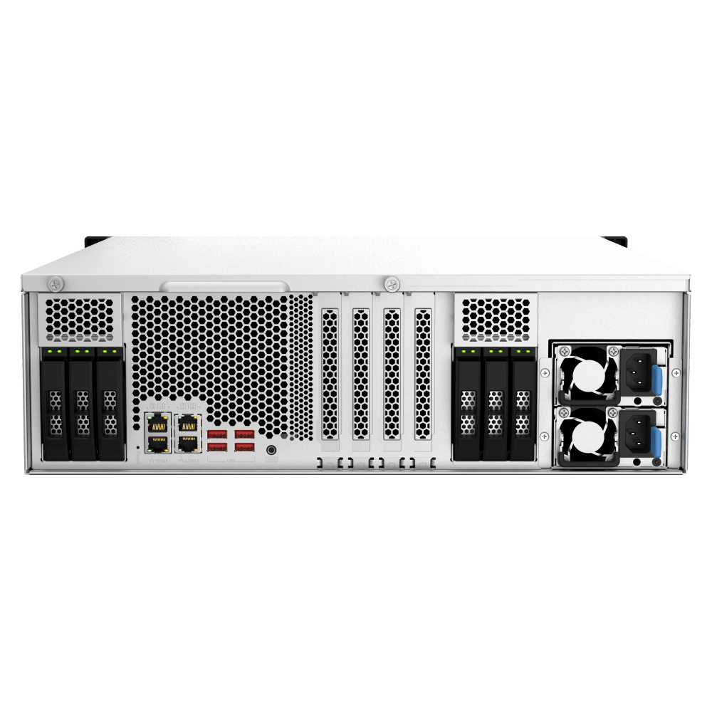 QNAP TS-h2287XU-RP-E2336-32G NAS Back View (I/O ports)