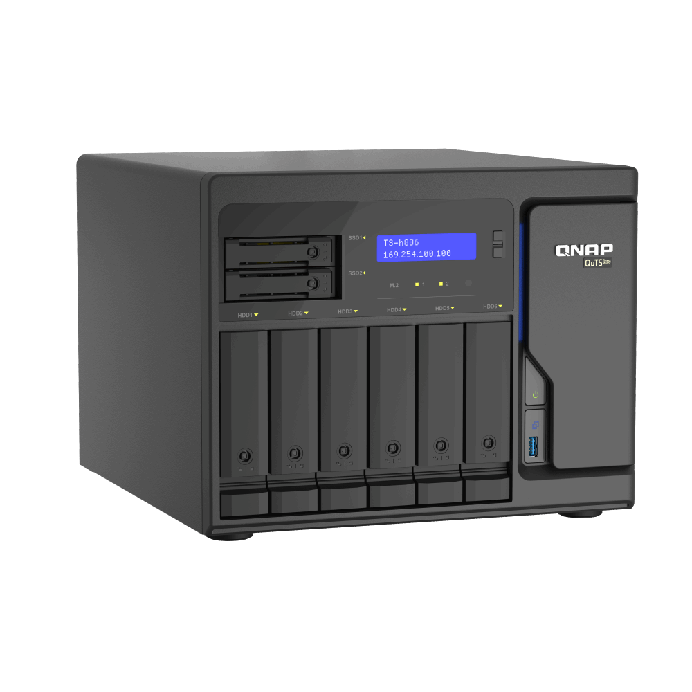 QNAP TS-H886-D1602-8G NAS Side View 4