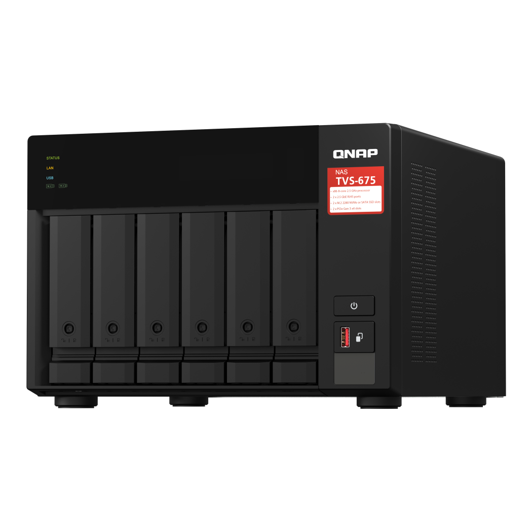 QNAP TVS-675-8G NAS Front View