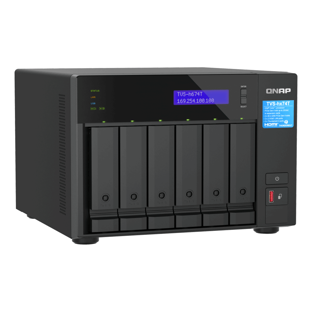 QNAP TVS-h674T-i5-32G NAS Side View 4