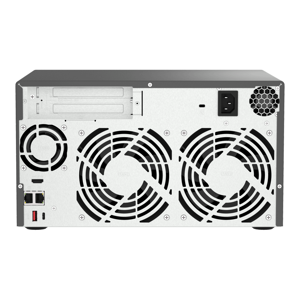 QNAP TVS-h874-I7-32G NAS Back View (I/O ports)