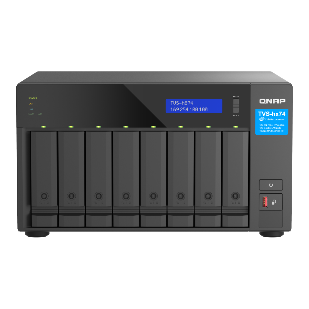 QNAP TVS-h874-I7-32G NAS Side View 3