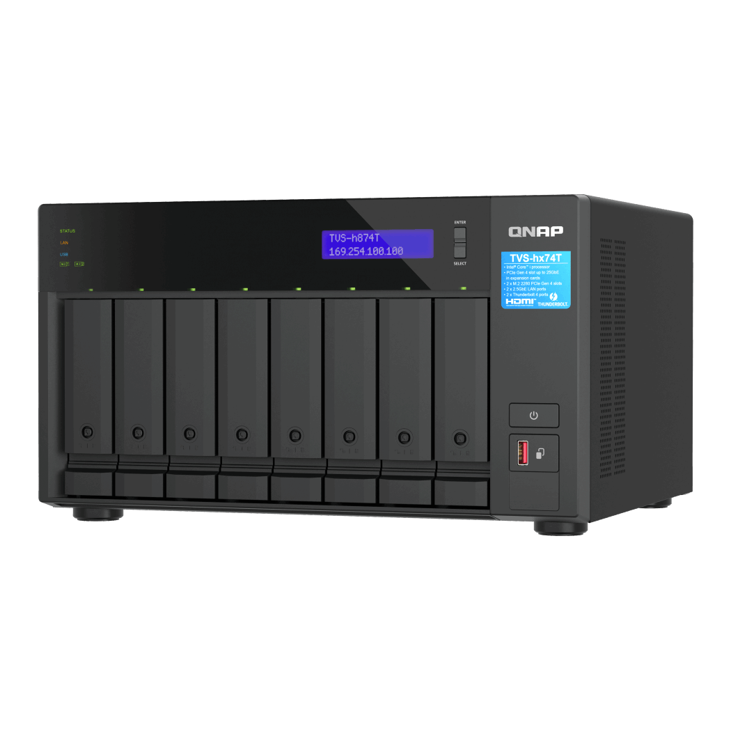 QNAP TVS-h874T-i7-32G NAS Front View