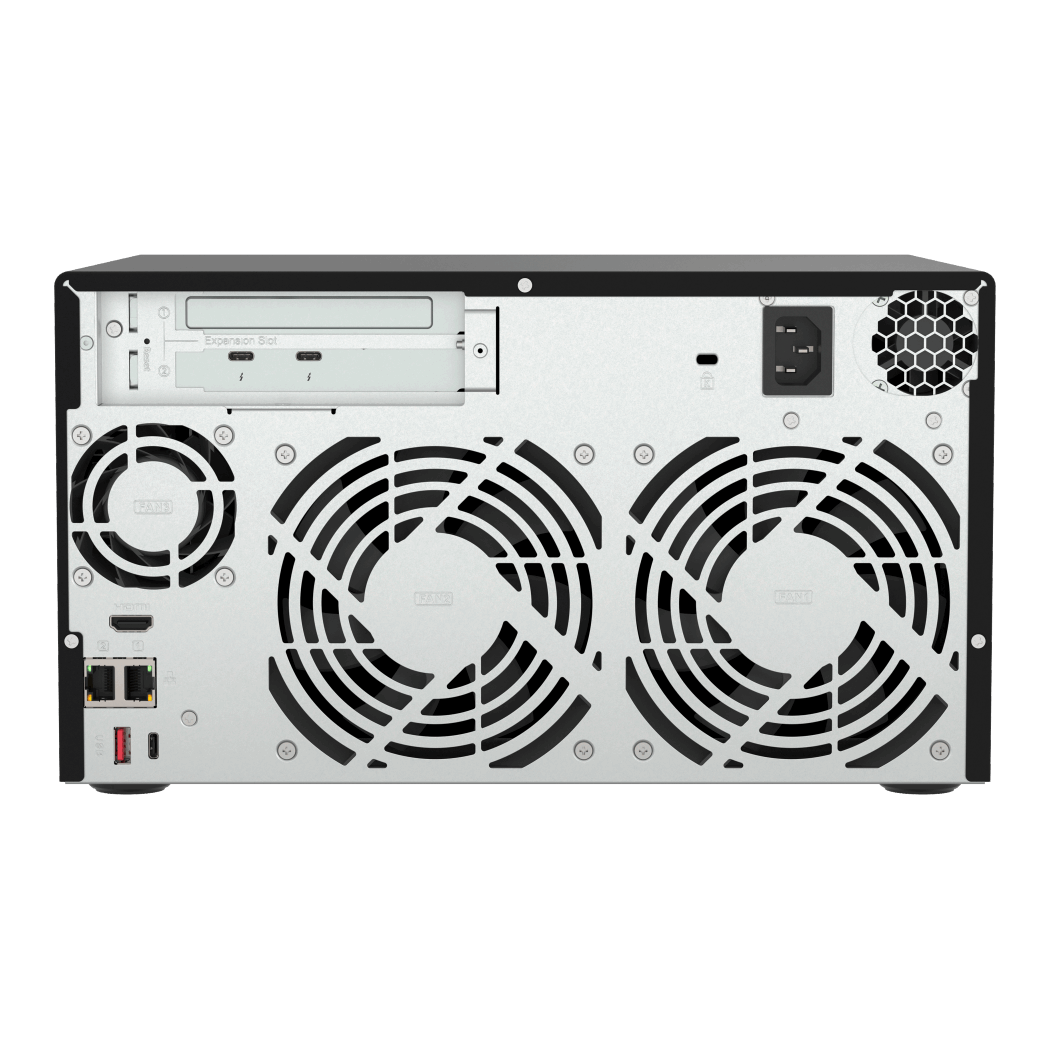 QNAP TVS-h874T-i9-64G NAS Back View (I/O ports)