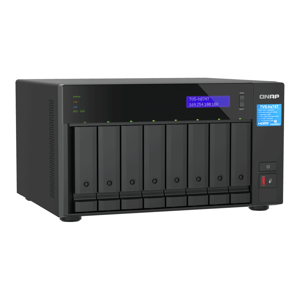QNAP TVS-h874T-i9-64G NAS Side View 4