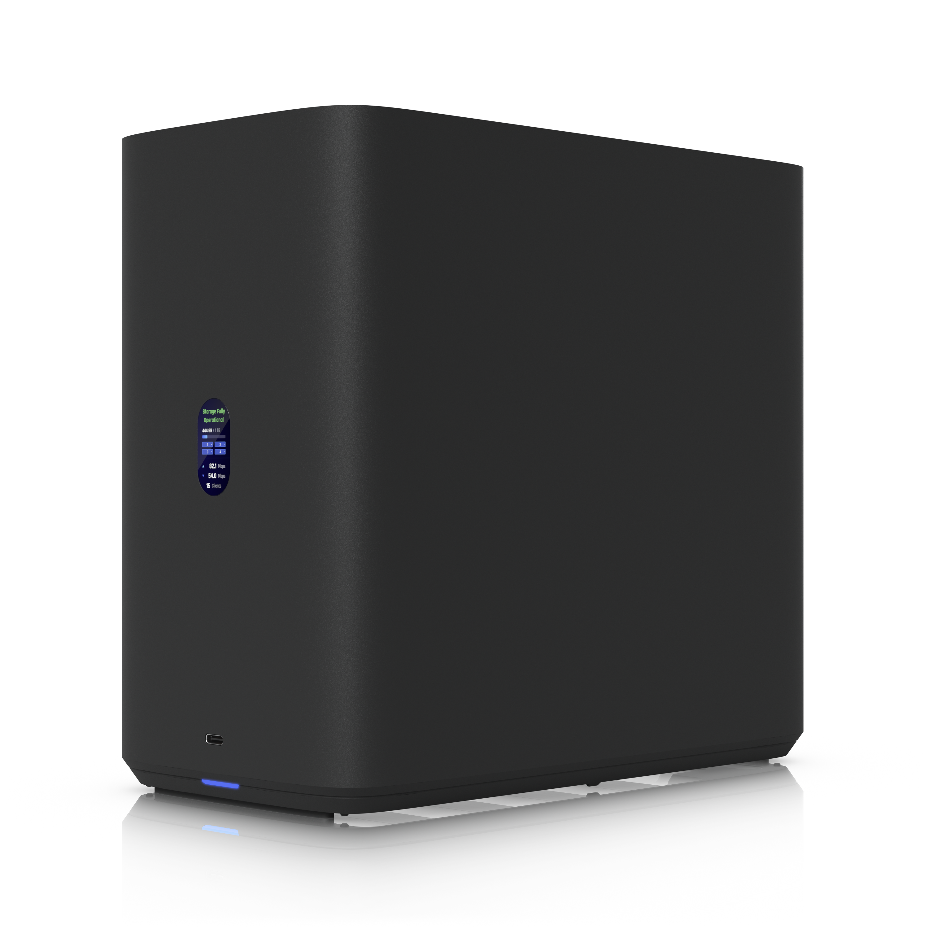 Ubiquiti UNAS-4-B NAS Angled Front View