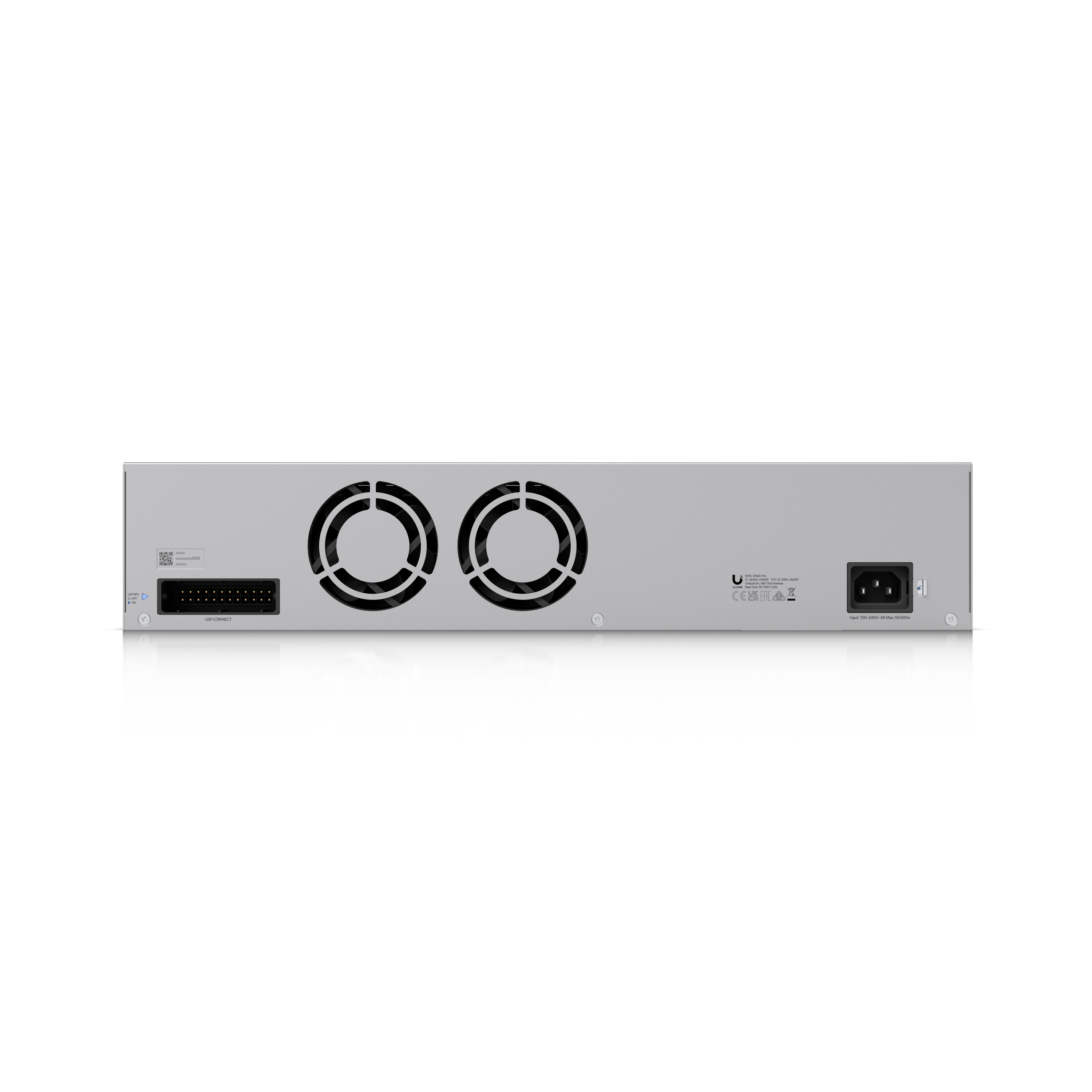 Ubiquiti UNAS-Pro NAS Back View (I/O ports)