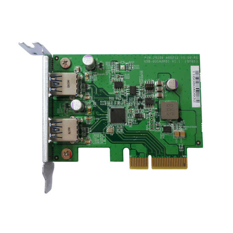 QNAP USB-U31A2P01 Expansion Card Front View