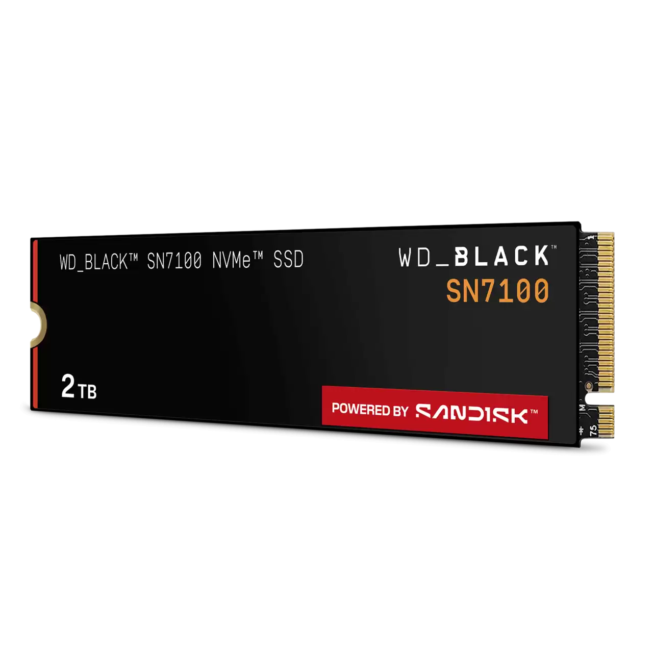 WD Black 2TB SN7100 M.2 2280 PCIe Gen4 SSD - No Heatsink WDS200T4X0E